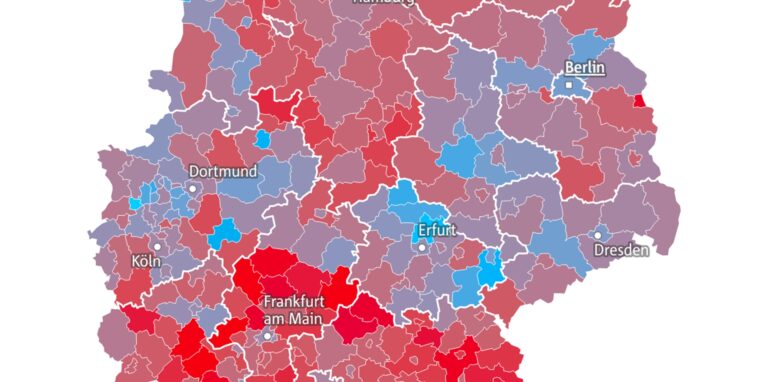 Die Deutschlandkarte im Text zeigt die aktuellen Corona-Zahlen und -Daten für alle Städte und Kreise in Deutschland.