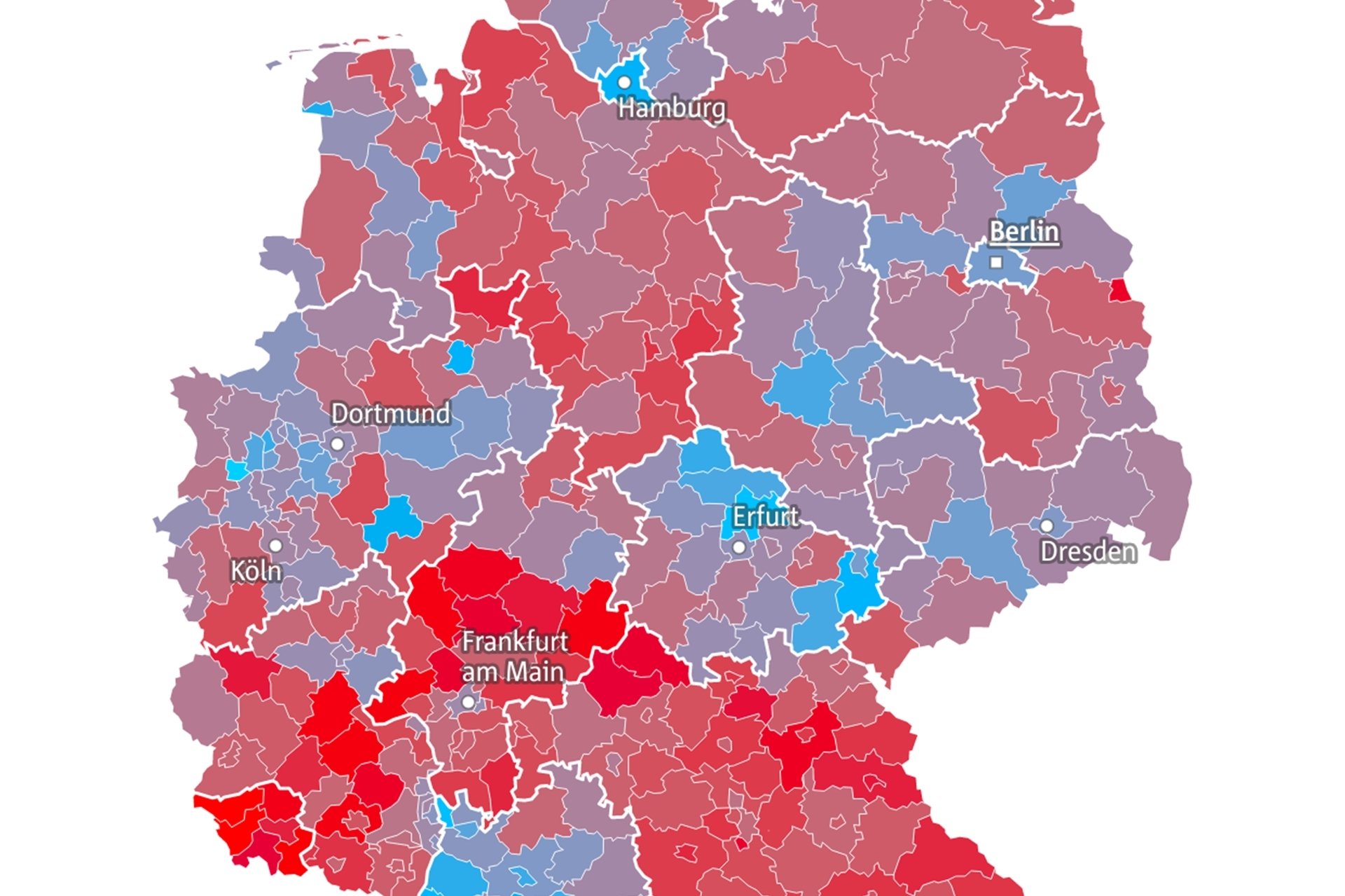 Die Deutschlandkarte im Text zeigt die aktuellen Corona-Zahlen und -Daten für alle Städte und Kreise in Deutschland.