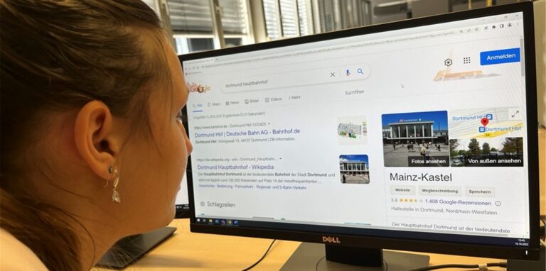 Wer am Montagvormittag (10.10.) nach dem Hauptbahnhof Dortmund bei Google sucht, sieht die Namensänderung in „Mainz-Kastel“.