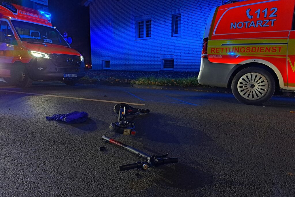 In Höhe der Hervester Straße prallten beide Fahrzeuge zusammen. In Höhe der Hervester Straße prallten beide Fahrzeuge zusammen.
