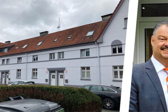 Auch denkmalgeschützte Zechenhäuser wie hier an der Plaggenbrauckstraße gehören zum Wohnungsbestand der neuma. Geschäftsführer Christoph Thier sieht keine Alternative zu Mieterhöhungen in Marl.
