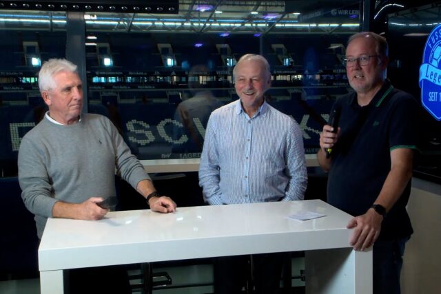 Legenden-Talk nach Hoffenheim mit Klaus Fischer und Rüdiger Abramczik moderiert von Jörg Seveneick.