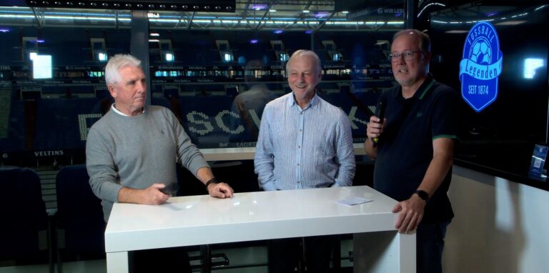Legenden-Talk nach Hoffenheim mit Klaus Fischer und Rüdiger Abramczik moderiert von Jörg Seveneick.
