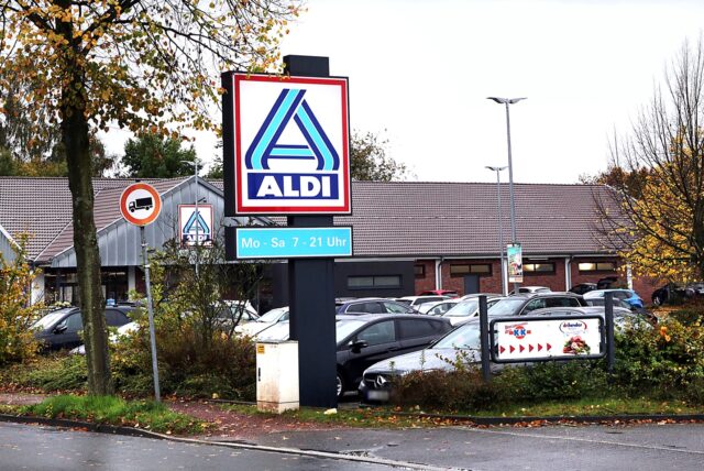 Zu sehen ist die Aldi-Nord-Filiale an der Lohausstraße in Haltern.