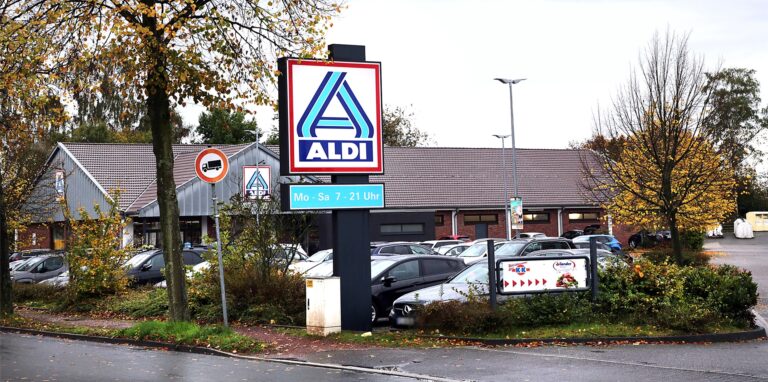 Zu sehen ist die Aldi-Nord-Filiale an der Lohausstraße in Haltern.