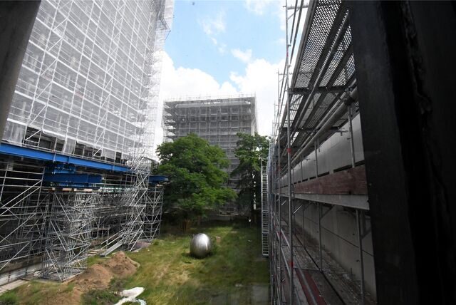 Teure Baustelle: Die Sanierung des Rathauses in Marl wird mindestens 90 Millionen Euro kosten.