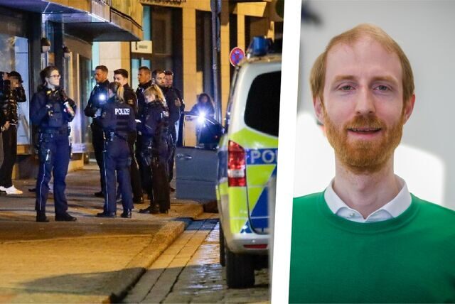 Nächtlicher Polizeieinsatz in der City und CDU-Fraktionschef Dr. Jendrik Suck.