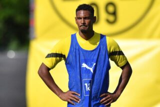 Sebastien Haller beim Training mit Borussia Dortmund.