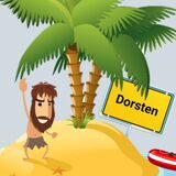 Einsamer Mann erreicht Insel