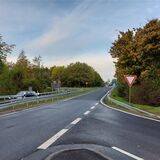 Die Abfahrt Bottrop-Feldhausen in Richtung Dorsten an der Kirchhellener Allee