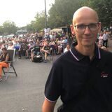 Vorstandsvorsitzender von „Mein Ickern“: Marc Frese beim Bürgerpicknick.