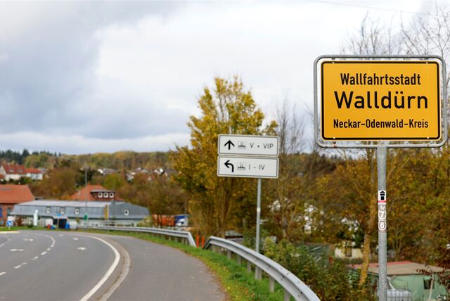 Das Ortsschild des baden-württembergischen «Walldürn».