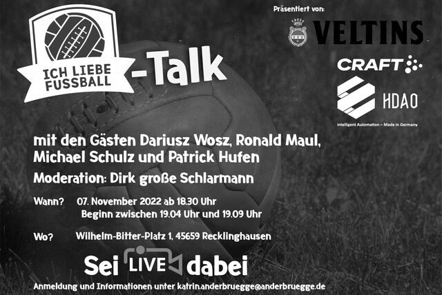 Ab 19.04 Uhr wird wieder bei Ingo Anderbrügge in Recklinghausen getalkt.