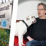 Die Türen zur Justizvollzuganstalt öffnen sich, wenn Kurt Knabenschuh und seine Bulldogge Otiz hier auftreten.