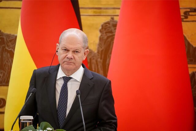 Bundeskanzler Olaf Scholz bei seinem jüngsten Staatsbesuch.