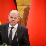 Bundeskanzler Olaf Scholz bei seinem jüngsten Staatsbesuch.
