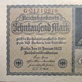 10.000-Mark-Banknote aus dem Jahr 1922