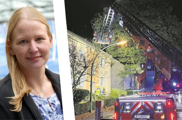 Polizeisprecherin Annette Achenbach. Wohnungsbrand in der Plaggenbrauckstraße.
