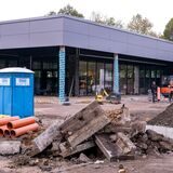 Eine Aldi-Filiale in Recklinghausen im Umbau