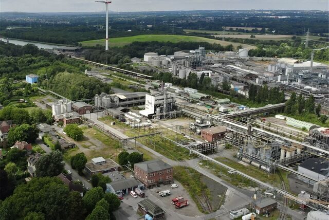 Rain Carbon in Castrop-Rauxel aus der Luft gesehen.