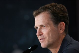 Nationalmannschaftsdirektor Oliver Bierhoff während einer Pressekonferenz.