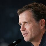 Nationalmannschaftsdirektor Oliver Bierhoff während einer Pressekonferenz.