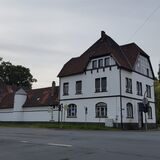 Blick auf die Alte Rentei, ein Gebäude an der Niehues-Kreuzung in Waltrop (Borker Straße/Oberlipper-/Unterlipper Straße).