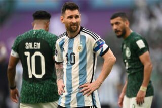 Lionel Messi blickt skeptisch.
