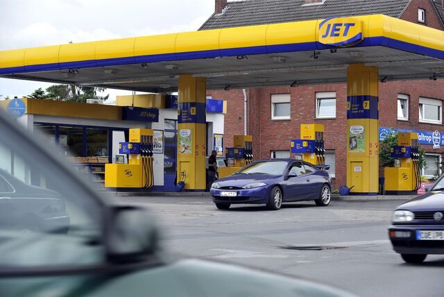 Die Jet-Tankstelle in Waltrop an der Leveringhäuser Straße.