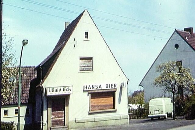 Ein historisches Foto der Kneipe Waldeck in Waltrop.