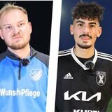 Nach dem Derby stellten sich Frohlindes Kapitän Nico Kaufmann (l) und Castrops Goalgetter Zouhir Akrifou (r) dem Video-Interview.