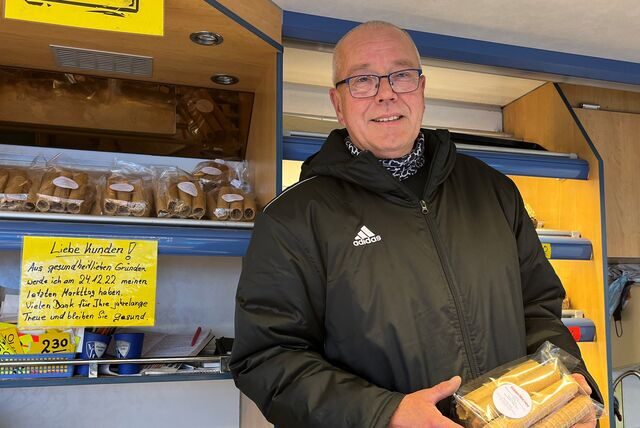 Martin Frischmuth auf dem Halterner Wochenmarkt