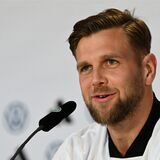 Niclas Füllkrug während der DFB-Pressekonferenz.