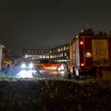 Feuerwehrwagen auf Thyssenkrupp-Gelände zwischen Unionviertel und Dorstfeld in Dortmund