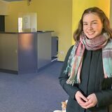 Leah Kiefer (14), Mitglied des Kinder- und Jugendparlaments, nahm den Schlüssel zur alten Spielothek symbolisch entgegen.