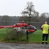 Ein Rettungshubschrauber brachte den verletzten Landwirt ins Krankenhaus.