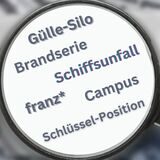 Collage mit Wörtern