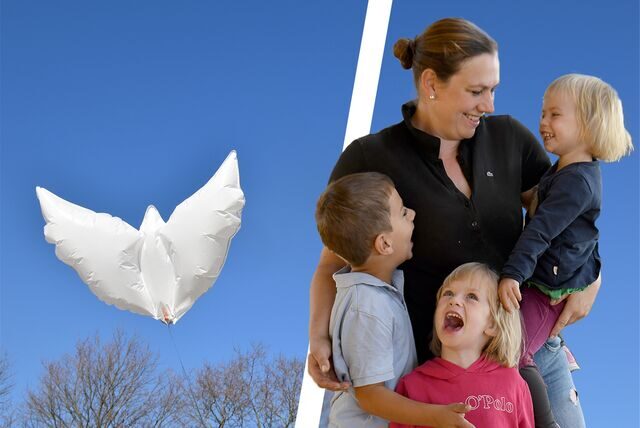 Regina Haumann-Jörgens und ihre drei Kinder