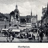 Ansicht des Markts in Recklinghausen um 1912