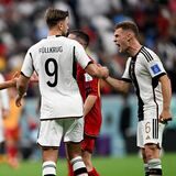 Die deutschen Spieler bejubeln das 1:1 gegen Spanien.