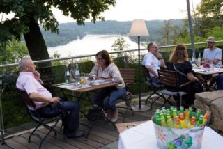 Der Blick auf das Ruhrtal im Jagdhaus Schellenberg
