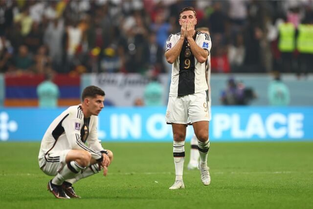 Kai Havertz und Niclas Füllkrug sind enttäuscht.