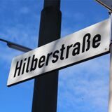 Straßenschild der Hilberstraße in Waltrop