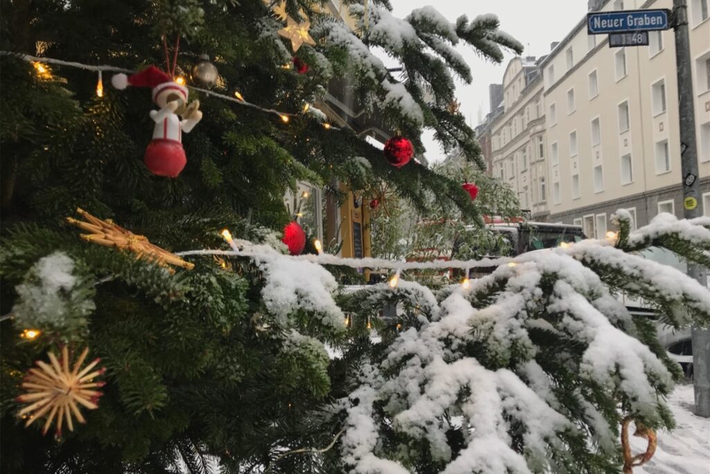 Schnee am Neuen Graben im Dortmunder Kreuzviertel
