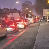 Stau auf der Leveringhäuser Straße in Waltrop