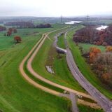 Neuer und alter Deich an der Lippe bei Lippramsdorf.