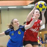 Die Korfballer des KV Adler Rauxel  (blaue Hemden) treffen nach dem Duell mit dem Schweriner KC 2  im Oktober jetzt auf Schwerin 1.