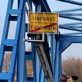Mitglieder der Bürgerrunde Feldmark brachten das Schild am Samstag an.