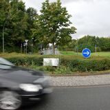 Der Kreisverkehr Brambauerstraße/Landabsatz in Waltrop.