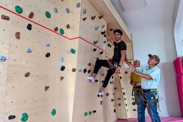 Die neue Boulder-Wand im Treffpunkt Altstadt in Dorsten.